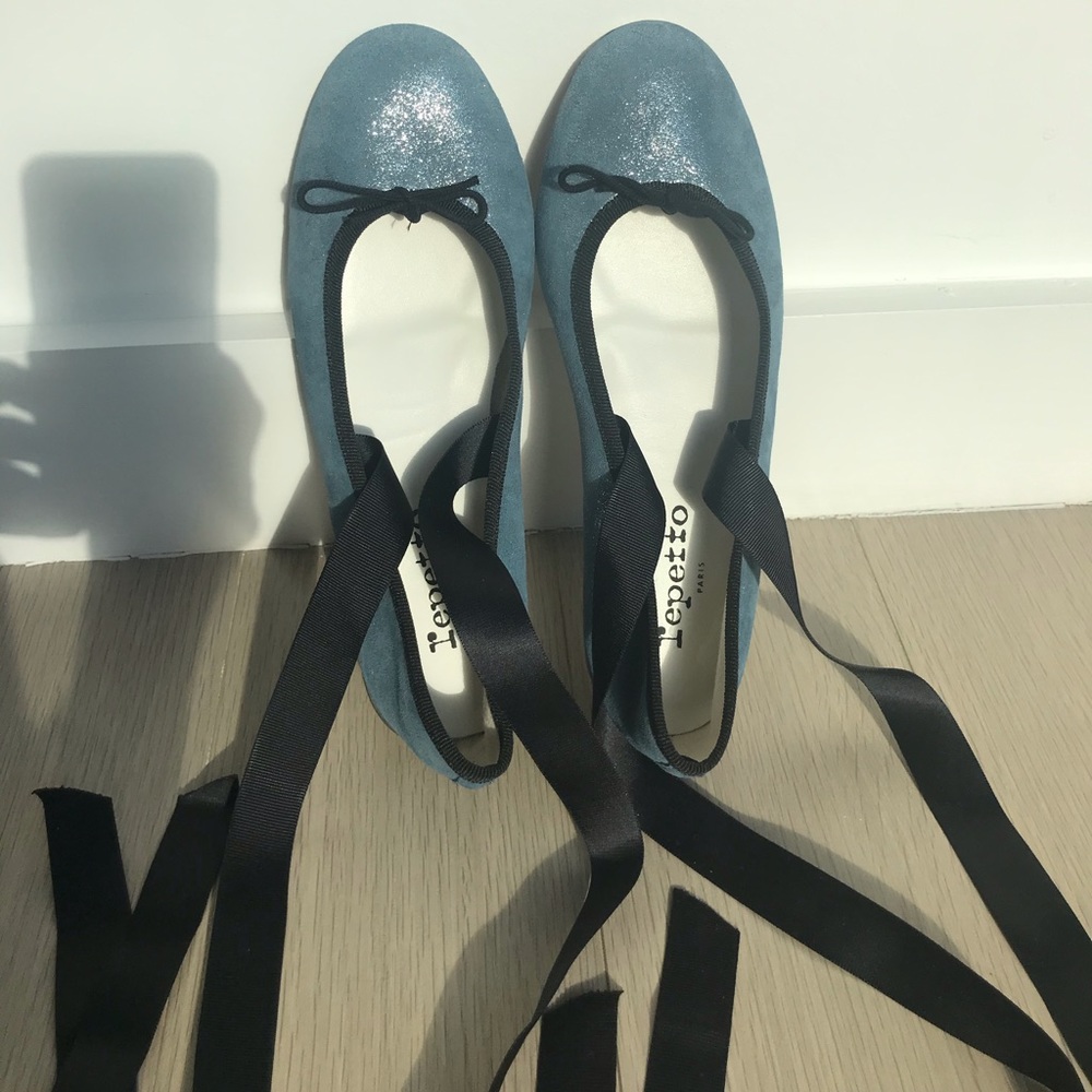NEW Repetto sparkle leather ballet flat, NWOB